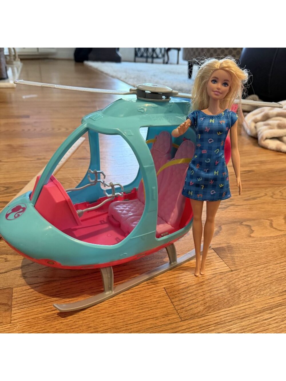 Barbie Doll & Helicopter Toy Set
